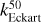 $k_{{\rm{Eckart}}}^{50}$