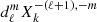 $ d^m_{\ell} X^{-(\ell+1),-m}_{k} $