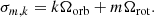 $$ \begin{aligned} \sigma _{m,k}= k\Omega _{\mathrm{orb} } +m\Omega _{\mathrm{rot} }. \end{aligned} $$