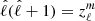 $ \hat{\ell}(\hat{\ell}+1)= z_{\ell}^m $