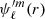 $ \psi_{\ell}^{\prime m}(r) $