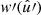 $ w\prime(\hat{u}\prime) $