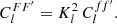 $$ \begin{aligned} C_l^{FF^{\prime }} = K_l^2 \, C_l^{ff^{\prime }}. \end{aligned} $$