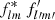 $ f^{*}_{lm} \,f_{{l\prime}{m\prime}}^{{\prime}} $