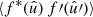 $ \langle{f^*(\hat{u}) \, f\prime(\hat{u}\prime)}\rangle $