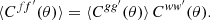 $$ \begin{aligned} \langle {C^{ff^{\prime }}(\theta )}\rangle = \langle {C^{gg^{\prime }}(\theta )}\rangle \, C^{ww^{\prime }}(\theta ). \end{aligned} $$