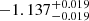 $ -1.137_{-0.019}^{+0.019} $