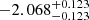 $ -2.068_{-0.123}^{+0.123} $