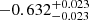 $ -0.632_{-0.023}^{+0.023} $