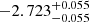 $ -2.723_{-0.055}^{+0.055} $