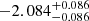 $ -2.084_{-0.086}^{+0.086} $