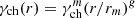 $ \gamma_{\mathrm{ch}}(r) = \gamma_{\mathrm{ch}}^{m}(r/r_{m})^{g} $