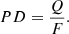 $$ \begin{aligned} PD=\frac{Q}{F}. \end{aligned} $$