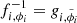 $ f^{-1}_{i,\phi_i}=g_{i,\tilde{\phi}_i} $