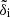 $ \tilde{\delta}_{\mathrm{i}} $