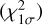 $\left( {\chi _{1\sigma }^2} \right)$