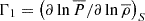 $ \Gamma_1=\left(\partial\ln{\overline P}/\partial\ln{\overline\rho}\right)_S $