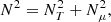 $$ \begin{aligned} N^2=N_T^2+N_{\mu }^2, \end{aligned} $$