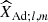 $ {\widehat X}_{\mathrm{Ad};l,m} $