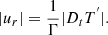 $$ \begin{aligned} \vert u_r\vert =\frac{1}{\Gamma }\vert D_{t}T^{^{\prime }}\vert . \end{aligned} $$