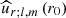 $ {\widehat u}_{r;l,m}\left(r_0\right) $