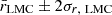 $ \bar{r}_{\mathrm{LMC}} \pm 2 \sigma_{r,\ \mathrm{LMC}} $