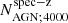 $ N_{\mathrm{AGN;4000}}^{\mathrm{spec-z}} $