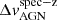 $ \Delta v_{\mathrm{AGN}}^{\mathrm{spec-z}} $