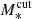$ M_{*}^{\mathrm{cut}} $