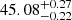 $ 45.08_{-0.22}^{+0.27} $