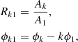 $$ \begin{aligned} \begin{aligned} R_{k1}&= \frac{A_k}{A_1}, \\ \phi _{k1}&= \phi _k - k\phi _1, \end{aligned} \end{aligned} $$