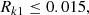 $$ \begin{aligned} R_{k1} \le 0.015, \end{aligned} $$