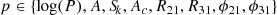 $$ \begin{aligned} p \in \{ \log (P), A, {S\!}_k, A_c, R_{21}, R_{31}, \phi _{21}, \phi _{31} \} \end{aligned} $$