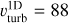 $\v _{{\rm{turb }}}^{1{\rm{D}}} = 88$