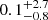 $ 0.1 ^{+2.7}_{-0.8} $
