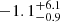 $ -1.1 ^{+6.1}_{-0.9} $