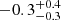 $ -0.3 ^{+0.4}_{-0.3} $