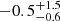 $ -0.5 ^{+1.5}_{-0.6} $