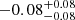 $ -0.08 ^{+0.08}_{-0.08} $