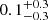 $ 0.1 ^{+0.3}_{-0.3} $