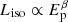 $ L_{\mathrm{iso}} \propto E_{\mathrm{p}}^{\beta} $