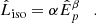 $$ \begin{aligned} \hat{L}_\mathrm{iso} = \alpha \hat{E}_p^{\beta } \quad . \end{aligned} $$