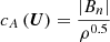 $ c_A\left(\boldsymbol{U}\right)=\frac{\left|B_{n}\right|}{\rho^{0.5}} $