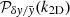 $ \mathcal{P}_{\delta \mathit{y} / \bar{\mathit{y}}} (k_{\mathrm{2D}}) $