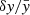 $ \delta \mathit{y} / \bar{\mathit{y}} $