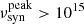 $ \nu^{\mathrm{peak}}_{\mathrm{syn}} > 10^{15} $