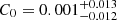 $ C_0 = 0.001^{+0.013}_{-0.012} $