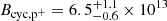 $ B_{\mathrm{cyc,p^+}} = 6.5^{+1.1}_{-0.6} \times 10^{13} $
