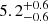 $ {5.2}_{-0.6}^{+0.6} $