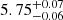 $ {5.75}_{-0.06}^{+0.07} $